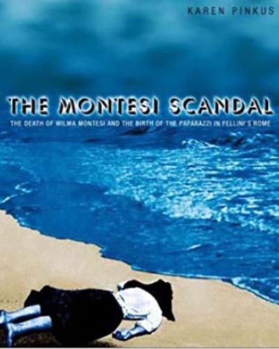 Scandal-related image of woman face down on the beach with bright blue ocean. 
